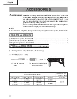 Preview for 20 page of Hitachi DH 24 PF Instruction And Safety Manual