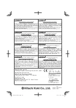 Preview for 112 page of Hitachi DH 28PC Handling Instructions Manual