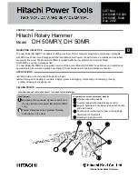 Hitachi DH 50MR Technical Data And Service Manual preview