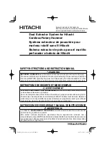 Hitachi Dust extractor system Instruction Manual preview