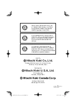 Preview for 48 page of Hitachi Dust extractor system Instruction Manual