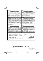 Preview for 56 page of Hitachi DV 24DV Handling Instructions Manual