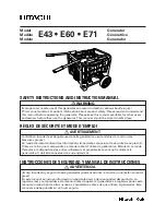 Hitachi E43 Safety Instructions And Instruction Manual preview