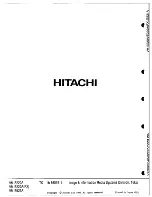 Preview for 123 page of Hitachi E520A Service Manual