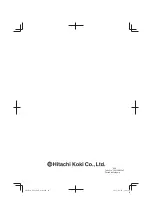 Preview for 24 page of Hitachi G 10SK3 Handling Instructions Manual