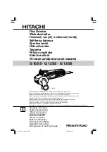 Hitachi G 10SS Handling Instructions Manual preview