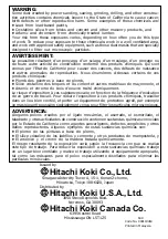 Preview for 52 page of Hitachi G 12SE2 Safety Instructions And Instruction Manual