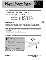 Preview for 1 page of Hitachi G 12VA Technical Data And Service Manual