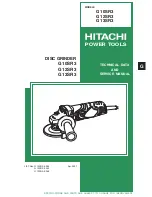 Preview for 1 page of Hitachi G 13SR3 Technical Data And Service Manual