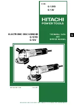 Hitachi G 13V Technical Data And Service Manual preview