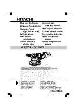 Hitachi G 13YC2 Handling Instructions Manual preview