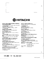 Preview for 20 page of Hitachi HA-3800 Service Manual