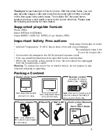 Preview for 3 page of Hitachi HDF-1002 User Manual