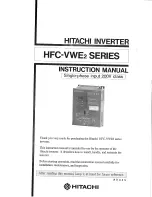 Hitachi HFC-VWE2 SERIES Instruction Manual preview