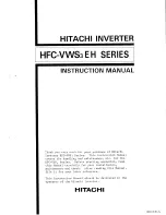 Preview for 1 page of Hitachi HFC-VWS3 U SERIES, HFC-VWS3 H SERIES Instruction Manual