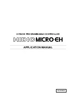 Hitachi HIDIC MICRO-EH Applications Manual preview