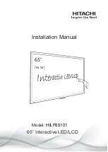 Preview for 1 page of Hitachi HILF65101 Installation Manual
