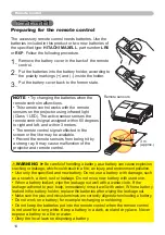 Preview for 14 page of Hitachi Innovate ED-A101 Operating Manual