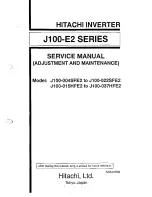 Preview for 1 page of Hitachi J100-004SFE2 Service Manual