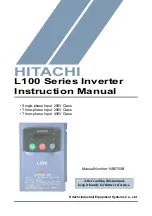 Preview for 1 page of Hitachi L100-004HFE Instruction Manual