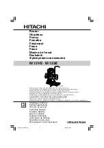 Hitachi M 12SE Handling Instructions Manual preview