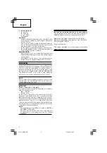 Preview for 10 page of Hitachi M 6SB Handling Instructions Manual