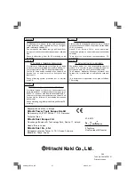 Preview for 48 page of Hitachi NC 50H Handling Instructions Manual