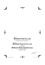 Preview for 64 page of Hitachi NR 90AF (S1) Instruction And Safety Manual