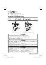 Preview for 1 page of Hitachi NV 65AN Instruction And Safety Manual