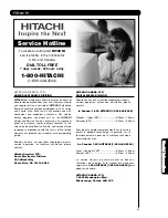 Preview for 63 page of Hitachi P50S601 - 50" Plasma TV Operating Manual