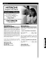 Preview for 127 page of Hitachi P50S601 - 50" Plasma TV Operating Manual