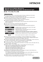 Hitachi PC-LH3A Operation & Installation Manual preview