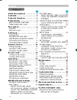 Preview for 2 page of Hitachi PJ-TX100 User'S Manual And Operating Manual