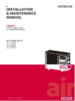 Hitachi RAS-1.0PNNBDH1 Installation & Maintenance Manual preview