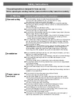 Preview for 3 page of Hitachi SF-P90XA Operating & Installation Instructions Manual