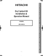 Preview for 1 page of Hitachi SPX-WDC5 Installation & Operation Manual