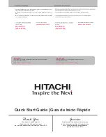 Preview for 2 page of Hitachi TV-40E31 Quick Start Manual