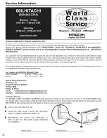 Preview for 46 page of Hitachi UitraVision L42S503 Operating Manual