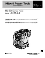 Preview for 1 page of Hitachi UR 18DSL2 Service Manual