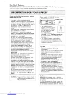 Preview for 2 page of Hitachi VT-FX860E Instruction Manual