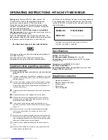 Preview for 4 page of Hitachi VTMX100EUK Operating Instructions Manual