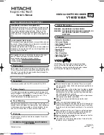 Preview for 2 page of Hitachi VTMX210EUK User Manual