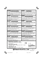 Preview for 116 page of Hitachi WH 18DBAL2 Handling Instructions Manual