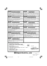 Preview for 136 page of Hitachi WM 10DBL Handling Instructions Manual