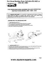 Preview for 5 page of HMC The Green Machine 2500 Assembly And Operating Instructions Manual