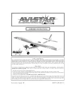 Preview for 1 page of Hobbico Avistar Assembly Instructions Manual