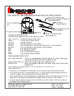 Preview for 1 page of Hochiki TCH-B100-NS Operating Instructions