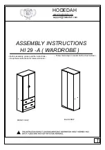 Preview for 1 page of Hodedah HI 29 -A Assembly Instructions Manual