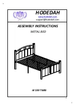 Preview for 1 page of Hodedah HI 599 TWIN Assembly Instructions Manual