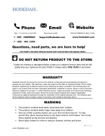 Preview for 2 page of Hodedah HI4011 Assembly Instructions Manual